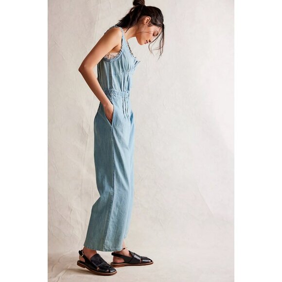 Free People Lucile Jumpsuit in Daydreams Size Medium - Picture 3 of 6